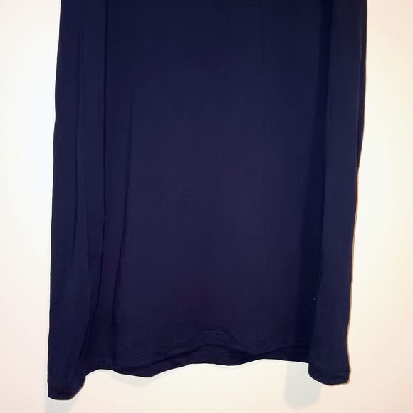 Calvin Klein Navy Polo Dress-Small-Stretch-Split Neck-Embroidered Logo-Classic - Picture 3 of 10